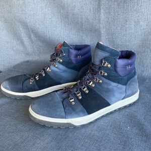 Blue leather hightops size 13